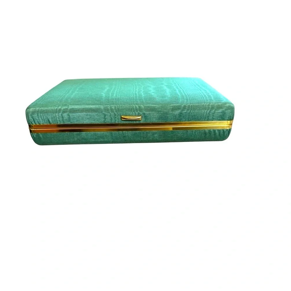 Joewelry Box Green/Gold Organizer with Mirror